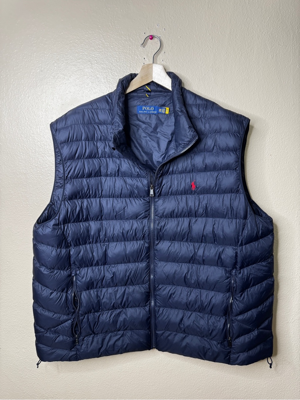Polo Ralph Lauren Men’s 3XB Navy Packable Down Puffer Vest Big & Tall